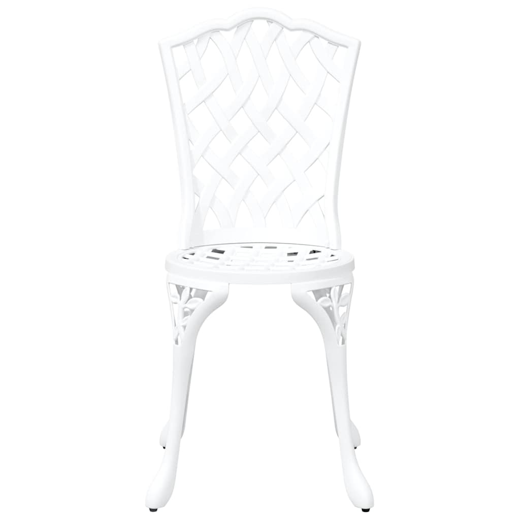 Garten Bistro Set 3 pcs Weiß Aluminium