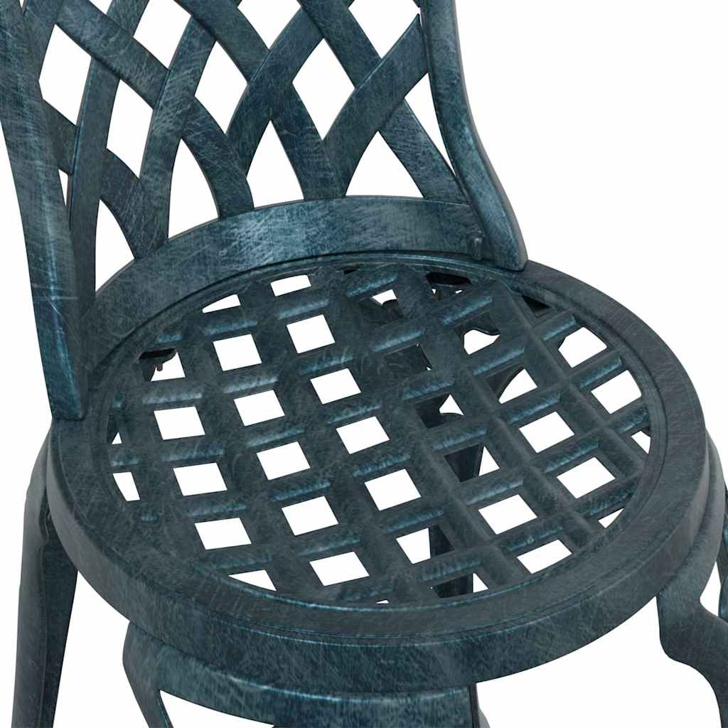 Garten Bistro Set 3 pcs Grün Aluminium