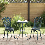 Garten Bistro Set 3 pcs Grün Aluminium