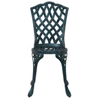 Garten Bistro Set 3 pcs Grün Aluminium