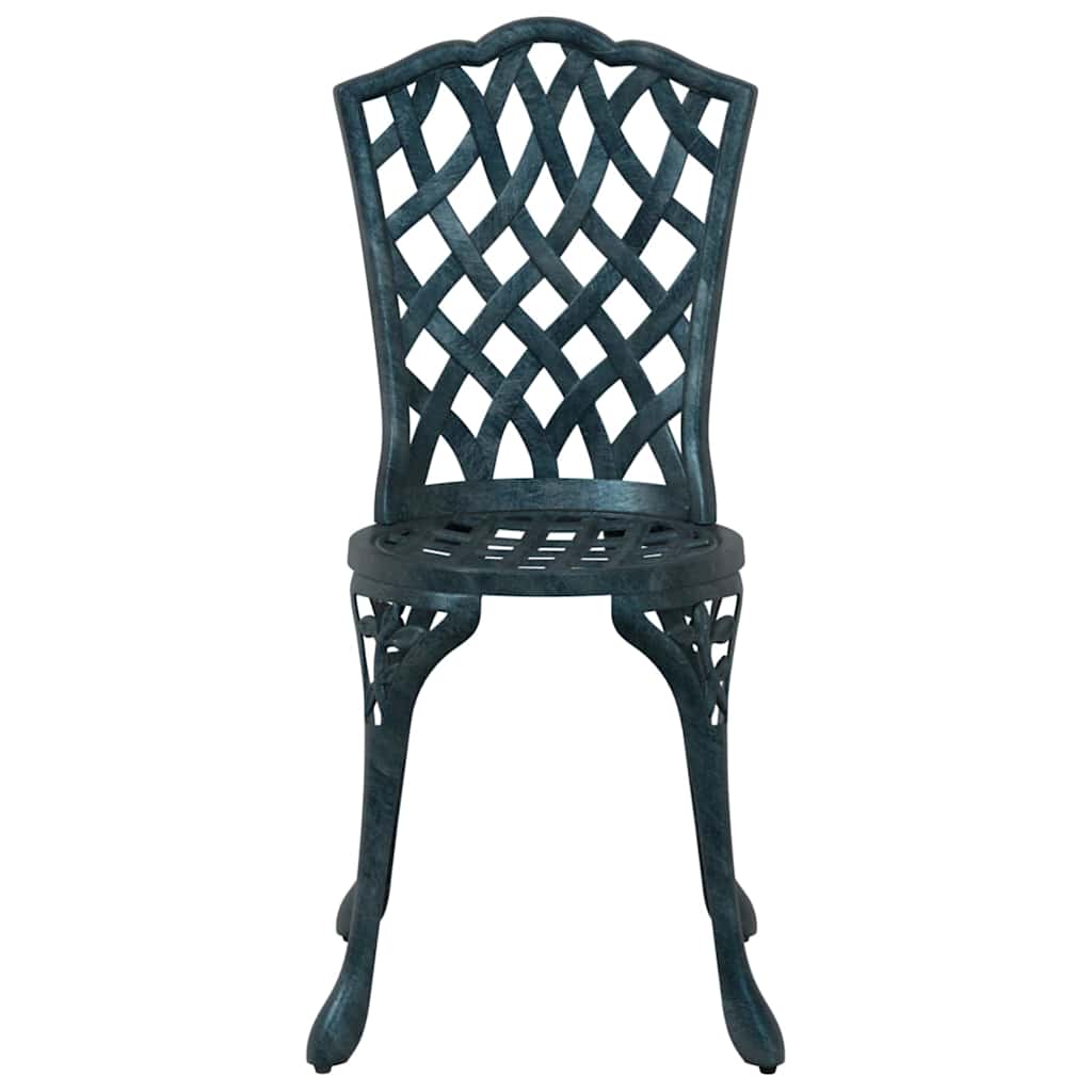 Garten Bistro Set 3 pcs Grün Aluminium