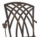 Gartenstuhl 2 pcs Bronze 53 x 51 x 88,5 cm Aluminium