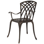 Gartenstuhl 2 pcs Bronze 53 x 51 x 88,5 cm Aluminium