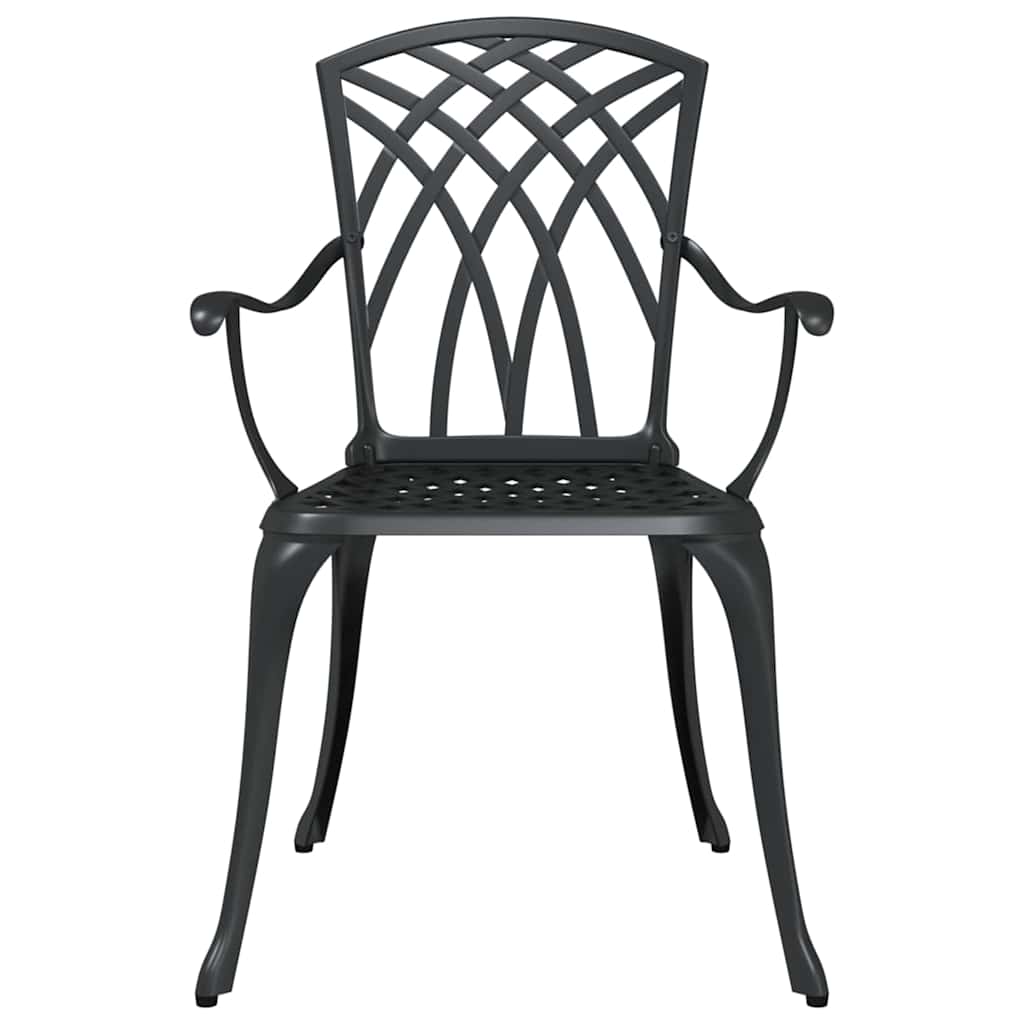 Gartenstuhl 2 pcs Schwarz 53 x 51 x 88,5 cm Aluminium
