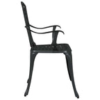 Gartenstuhl 2 pcs Schwarz 53 x 51 x 88,5 cm Aluminium