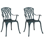 Gartenstuhl 2 pcs Grün 53 x 51 x 88,5 cm Aluminium