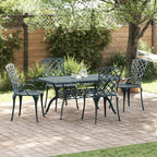 Gartenstuhl 4 pcs Grün 61 x 60,5 x 93cm Aluminium