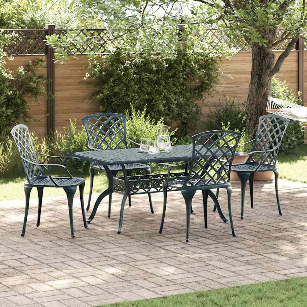 Gartenstuhl 4 pcs Grün 61 x 60,5 x 93cm Aluminium