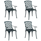 Gartenstuhl 4 pcs Grün 61 x 60,5 x 93cm Aluminium