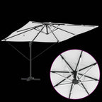 Sonnenschirm Sand 286 x 284 x 270 cm Aluminium und Polyester