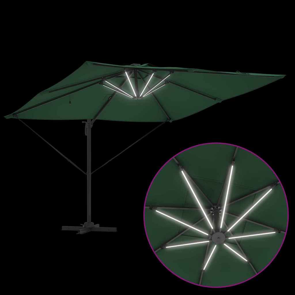 Sonnenschirm Grün 286 x 284 x 270 cm Aluminium und Polyester