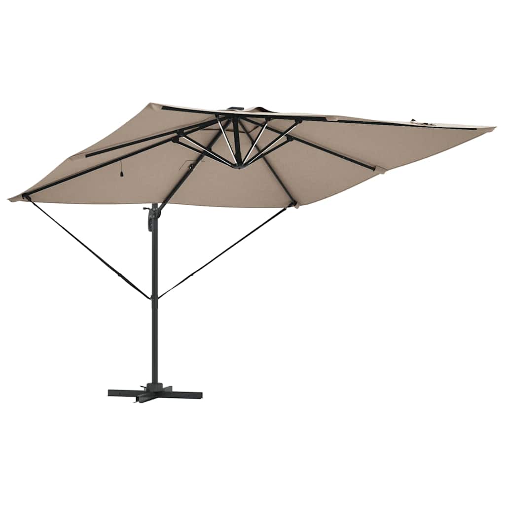 Sonnenschirm Taupe 286 x 284 x 270 cm Aluminium und Polyester