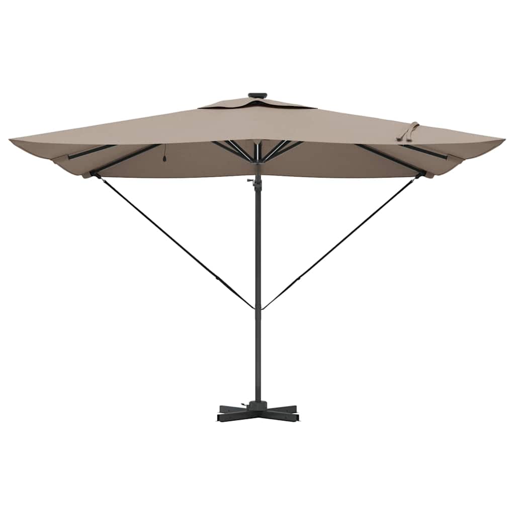 Sonnenschirm Taupe 286 x 284 x 270 cm Aluminium und Polyester