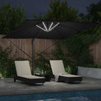 Sonnenschirm Schwarz 286 x 284 x 270 cm Aluminium und Polyester