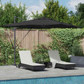 Sonnenschirm Schwarz 286 x 284 x 270 cm Aluminium und Polyester