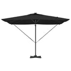 Sonnenschirm Schwarz 286 x 284 x 270 cm Aluminium und Polyester