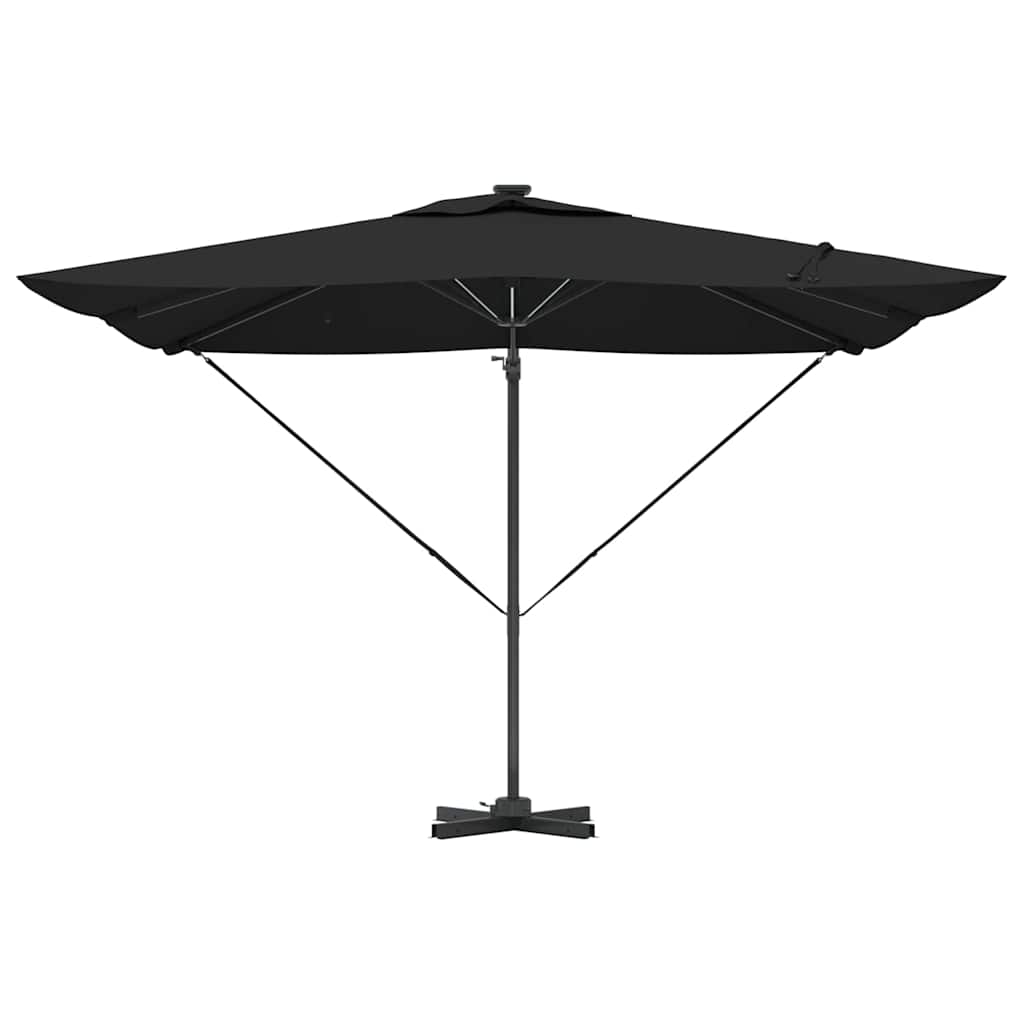 Sonnenschirm Schwarz 286 x 284 x 270 cm Aluminium und Polyester