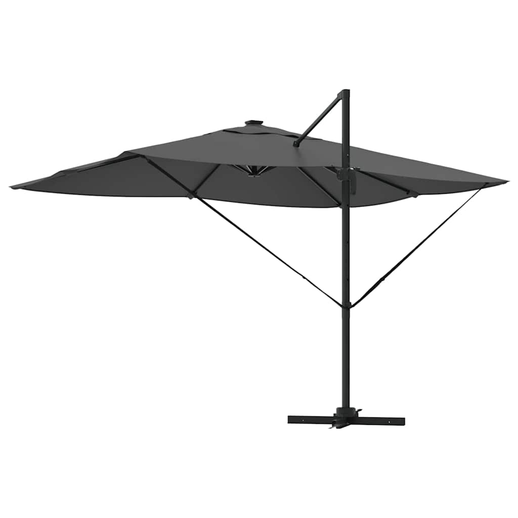 Sonnenschirm mit LED-Lichtleisten Anthrazit 352 x 251 x 265 cm