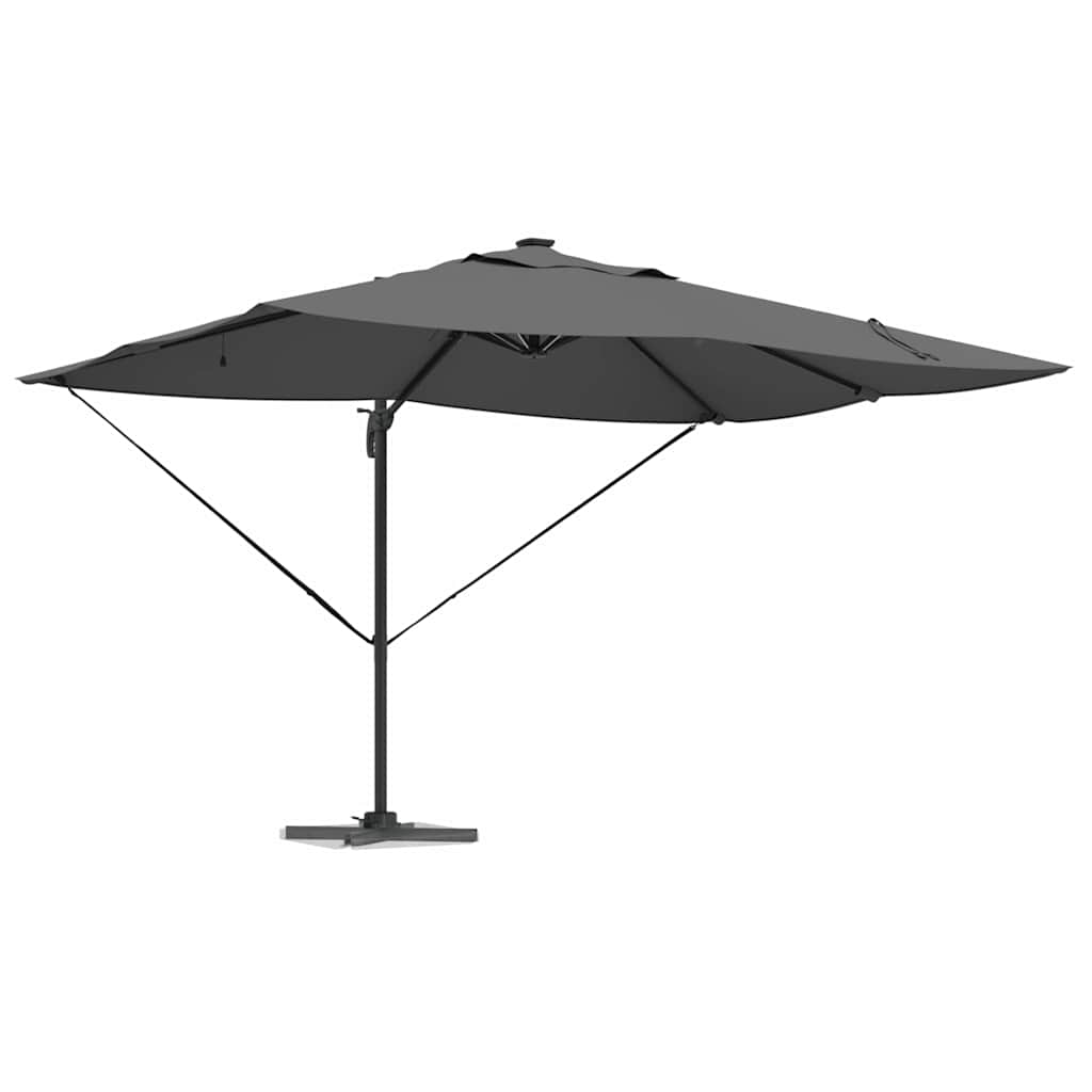 Sonnenschirm mit LED-Lichtleisten Anthrazit 352 x 251 x 265 cm