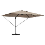 Sonnenschirm Taupe 352 x 251 x 265 cm Polyester und Aluminium