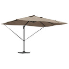 Sonnenschirm Taupe 352 x 251 x 265 cm Polyester und Aluminium