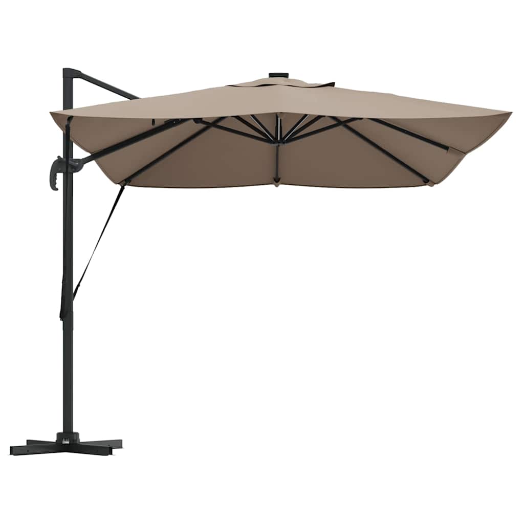 Sonnenschirm Taupe 352 x 251 x 265 cm Polyester und Aluminium