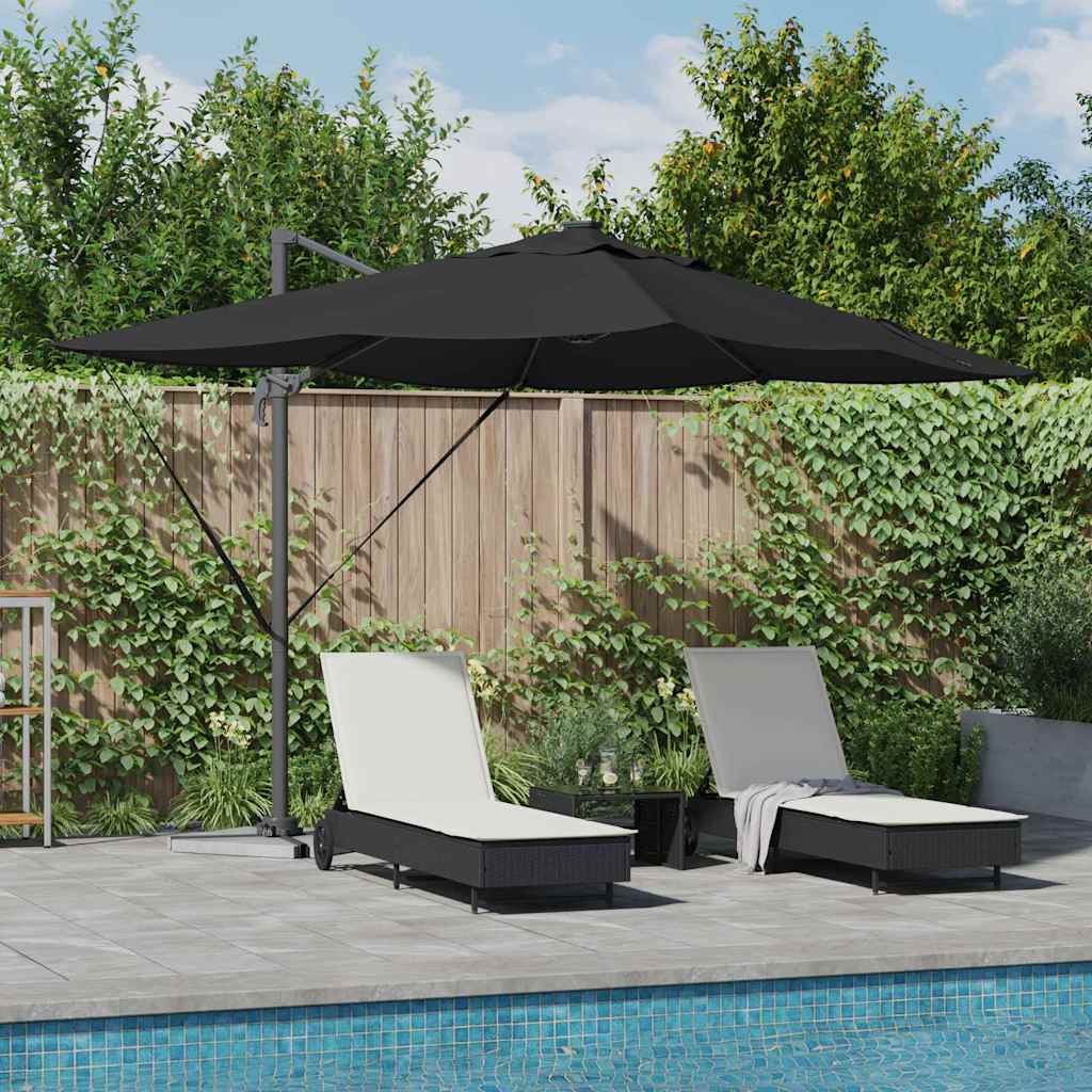Sonnenschirm Schwarz 352 x 251 x 265 cm Polyester und Aluminium