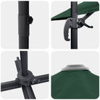 Roma Parasol Grün 286 x 284 x 265 cm Aluminium und Polyester