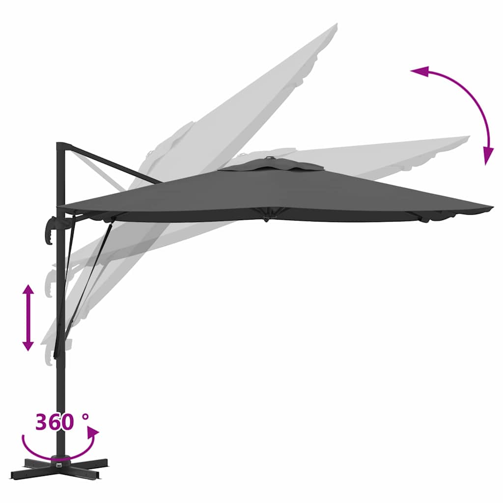Roma Parasol Anthrazit 286 x 284 x 265 cm