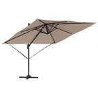 Roma Parasol Taupe 286 x 284 x 265 cm Aluminium und Polyester