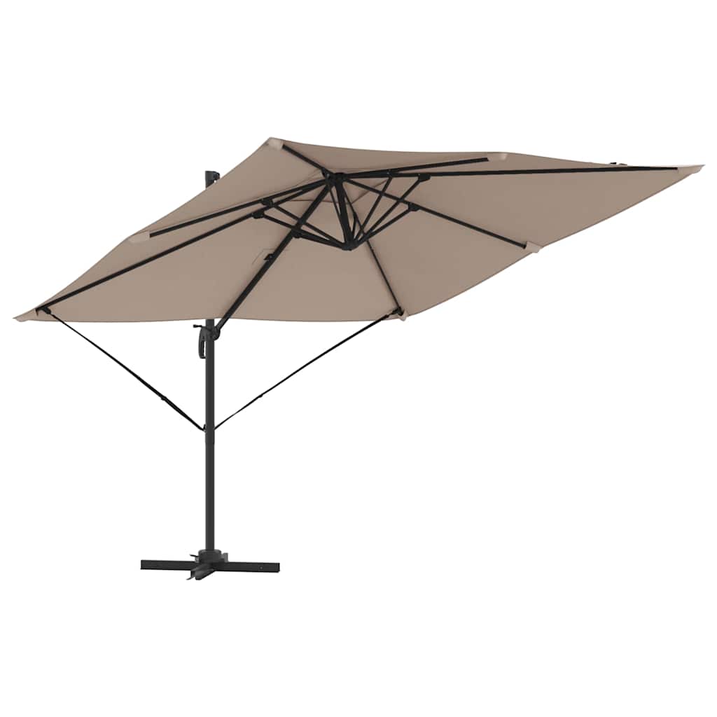 Roma Parasol Taupe 286 x 284 x 265 cm Aluminium und Polyester