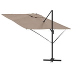 Roma Parasol Taupe 286 x 284 x 265 cm Aluminium und Polyester