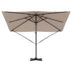 Roma Parasol Taupe 286 x 284 x 265 cm Aluminium und Polyester
