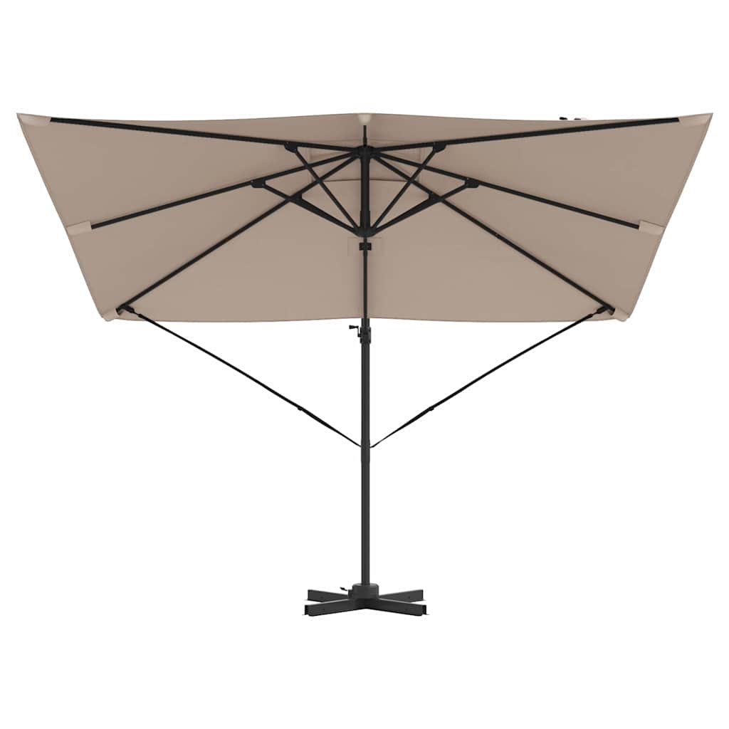 Roma Parasol Taupe 286 x 284 x 265 cm Aluminium und Polyester