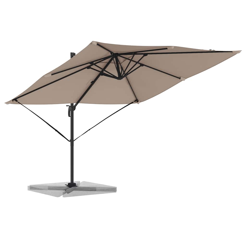 Roma Parasol Taupe 286 x 284 x 265 cm Aluminium und Polyester