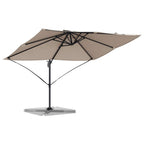 Sonnenschirm Taupe 351 x 250 x 260 cm Polyester und Aluminium