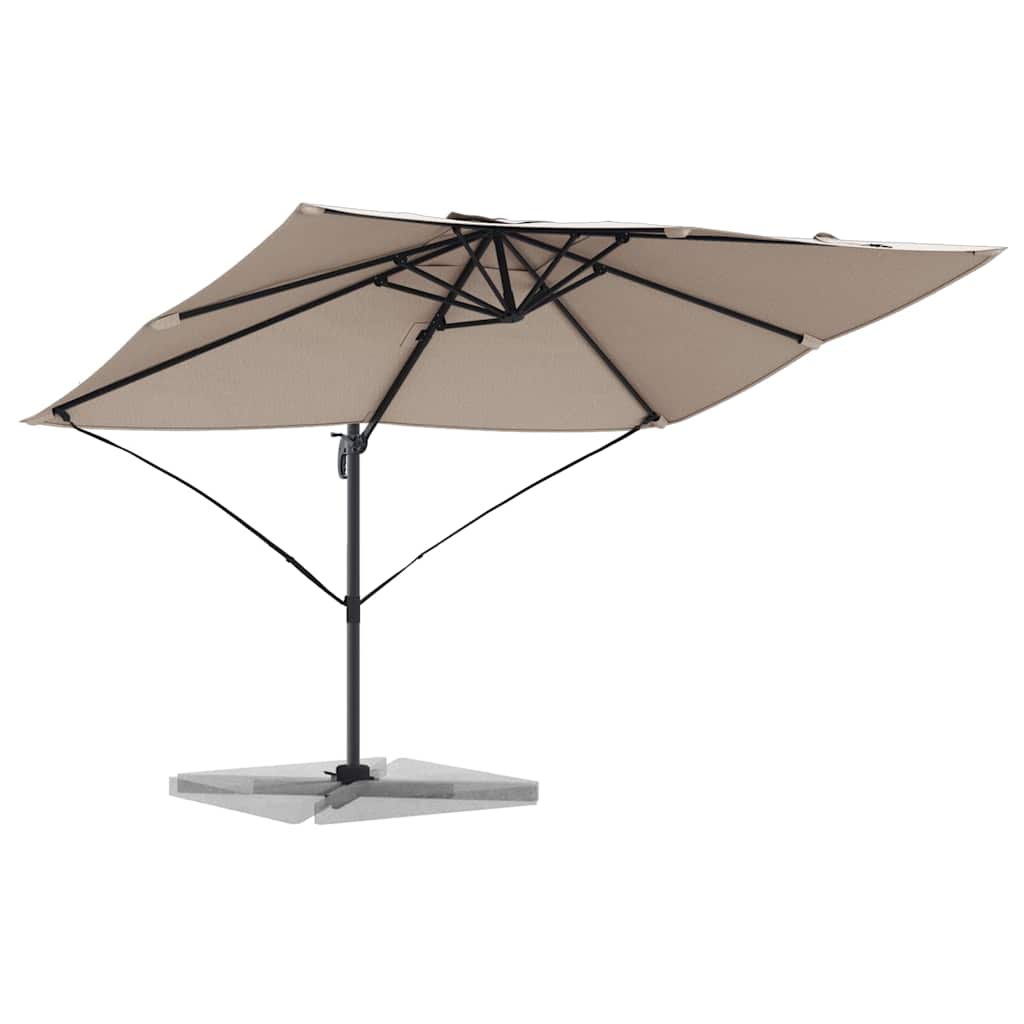 Sonnenschirm Taupe 351 x 250 x 260 cm Polyester und Aluminium