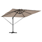 Roma Parasol Taupe 286 x 284 x 270 cm Aluminium und Polyester