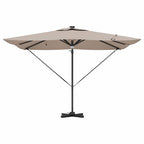 Roma Parasol Taupe 286 x 284 x 270 cm Aluminium und Polyester
