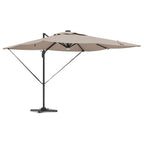 Roma Parasol Taupe 286 x 284 x 270 cm Aluminium und Polyester