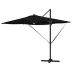 Roma Parasol Schwarz 286 x 284 x 270 cm Aluminium und Polyester