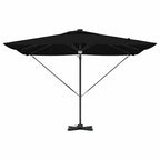 Roma Parasol Schwarz 286 x 284 x 270 cm Aluminium und Polyester