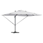 Sonnenschirm Sand 351 x 250 x 253 cm Polyester und Aluminium