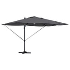 Sonnenschirm mit LED-Lichtleisten Anthrazit 351 x 250 x 253 cm