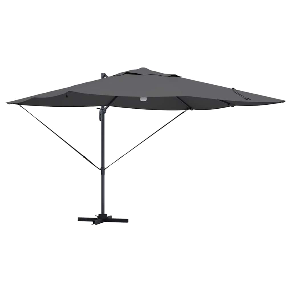 Sonnenschirm mit LED-Lichtleisten Anthrazit 351 x 250 x 253 cm