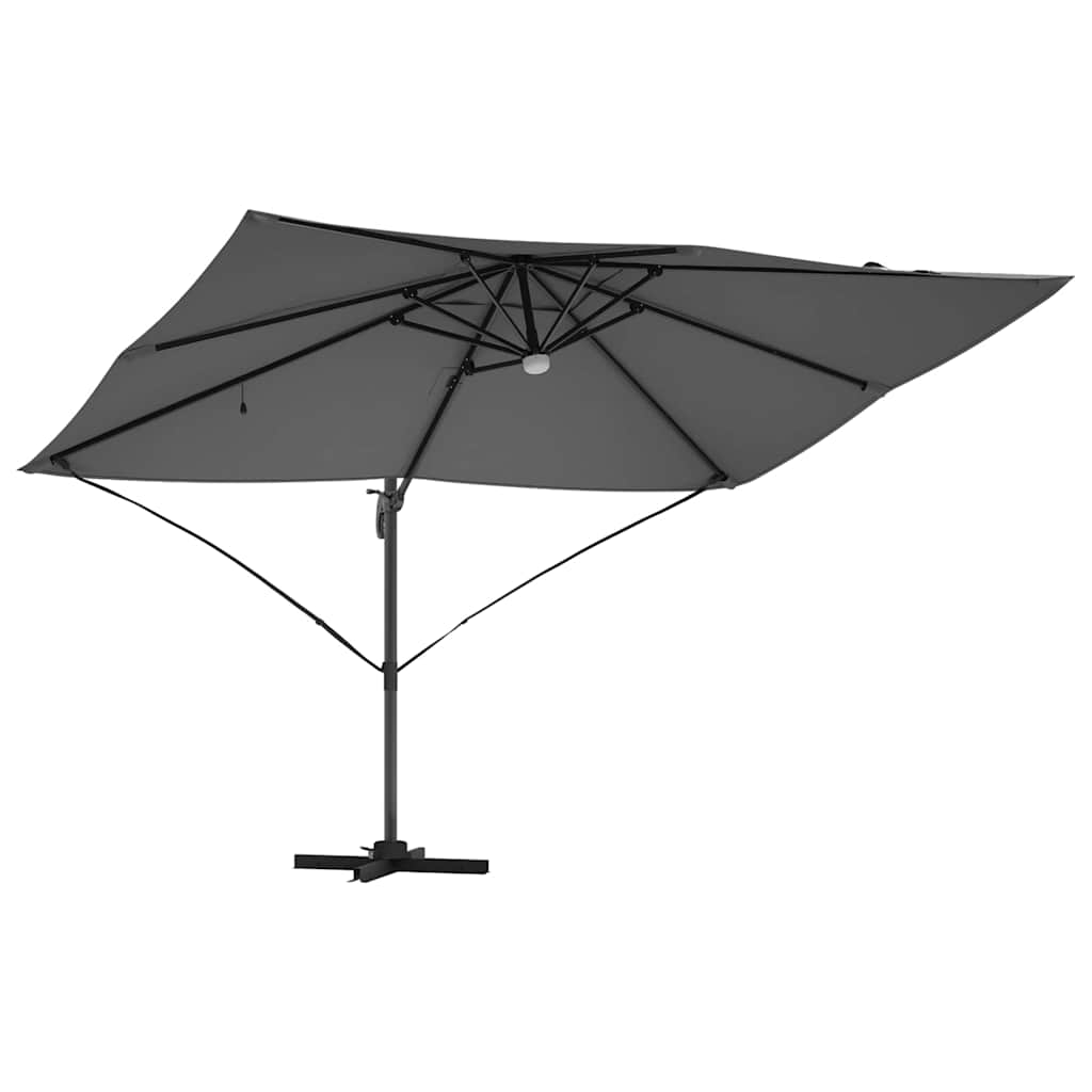 Sonnenschirm mit LED-Lichtleisten Anthrazit 351 x 250 x 253 cm