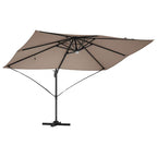 Sonnenschirm Taupe 351 x 250 x 253 cm Polyester und Aluminium