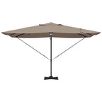 Sonnenschirm Taupe 351 x 250 x 253 cm Polyester und Aluminium