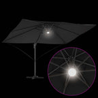 Sonnenschirm Schwarz 351 x 250 x 253 cm Polyester und Aluminium