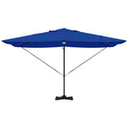 Sonnenschirm mit LED-Lichtleisten Azurblau 351 x 250 x 253 cm